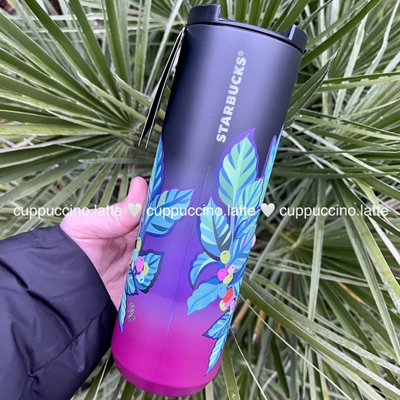 👌LAST FEW💜Starbucks 2021 ASL Holiday Ombre Gradient SS Hands Bottle Tumbler - Picture 2 of 8